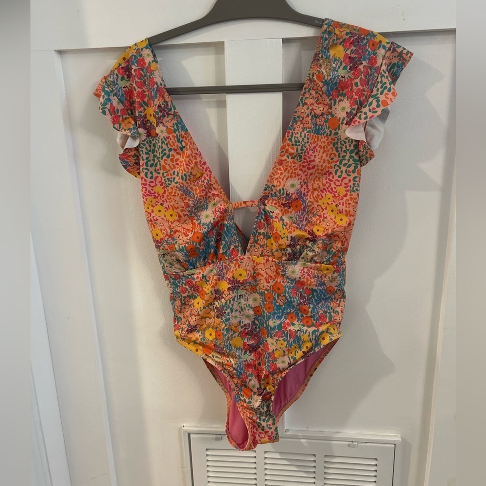 Free People Multicolor Floral One-Piece Swimsuit - Picture 4 of 8